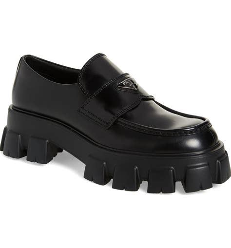 prada lug sole|Prada monolith lug sole loafers.